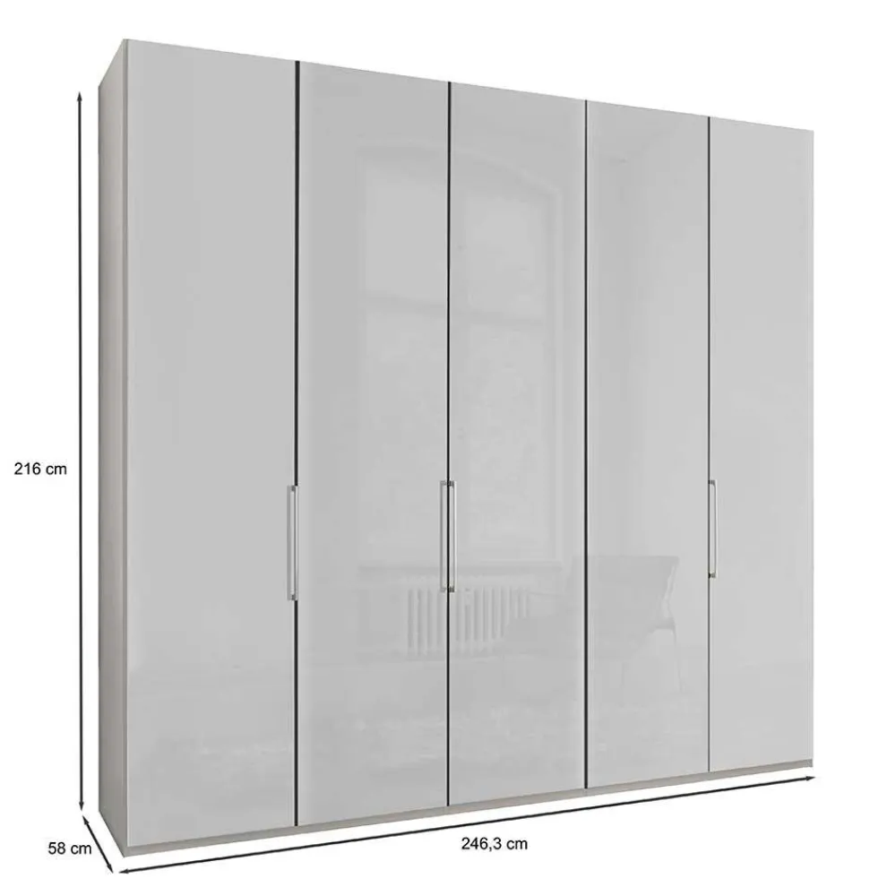 Wohnen Kleiderschränke<3-türiger Kleiderschrank mit Dreh- und Falttüren - Nujan