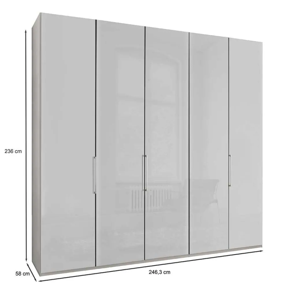 Wohnen Kleiderschränke<3-türiger Kleiderschrank mit Dreh- und Falttüren - Nujan