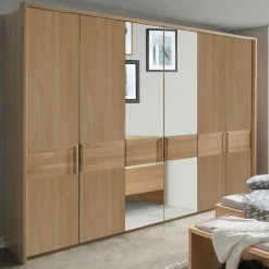 Wohnen Kleiderschränke<6-türiger Kleiderschrank mit 2 Spiegeln - Emdsiva III