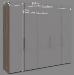 Wohnen Kleiderschränke|Schränke<3-türiger Kleiderschrank mit Falttüren - Vaclyn