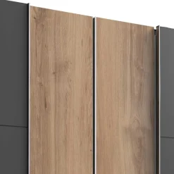Wohnen Kleiderschränke|Schränke<4-türiger Kleiderschrank mit Dreh- & Schiebetüren - Bafata