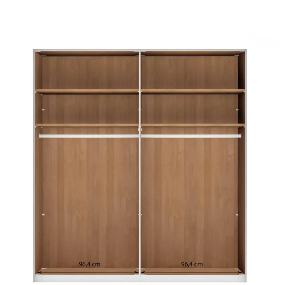 Wohnen Kleiderschränke<4-türiger Kleiderschrank mit zwei Spiegeltüren - Murray