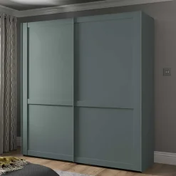 Wohnen Schränke|Kleiderschränke<2-türiger Kleiderschrank mit Schwebetüren - modern - Rajavo