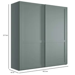 Wohnen Schränke|Kleiderschränke<2-türiger Kleiderschrank mit Schwebetüren - modern - Rajavo