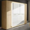 Wohnen Kleiderschränke<5-türiger Kleiderschrank 252x220x60 cm - Anieva