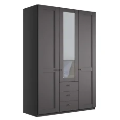 Wohnen Kleiderschränke<3-türiger Kombi-Kleiderschrank mit Spiegel - Mataram