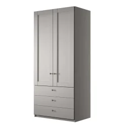 Wohnen Kleiderschränke<2-türiger Kombi-Kleiderschrank mit 3 Schubladen - Ridonna