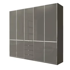 Wohnen Kleiderschränke<5-türiger Kombi-Kleiderschrank 247 cm breit - Madita