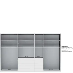 Wohnen Kleiderschränke|Schränke<7-türiger Kombi-Kleiderschrank 345 cm breit - Nucina