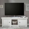 Wohnen Tv & Hifi-Möbel|Lowboards<2-türiger Landhaus TV Schrank in Weiß - Chelles