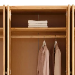 Wohnen Kleiderschränke<6-türiger Massiver Kleiderschrank mit 3 Schubladen - Inhusa