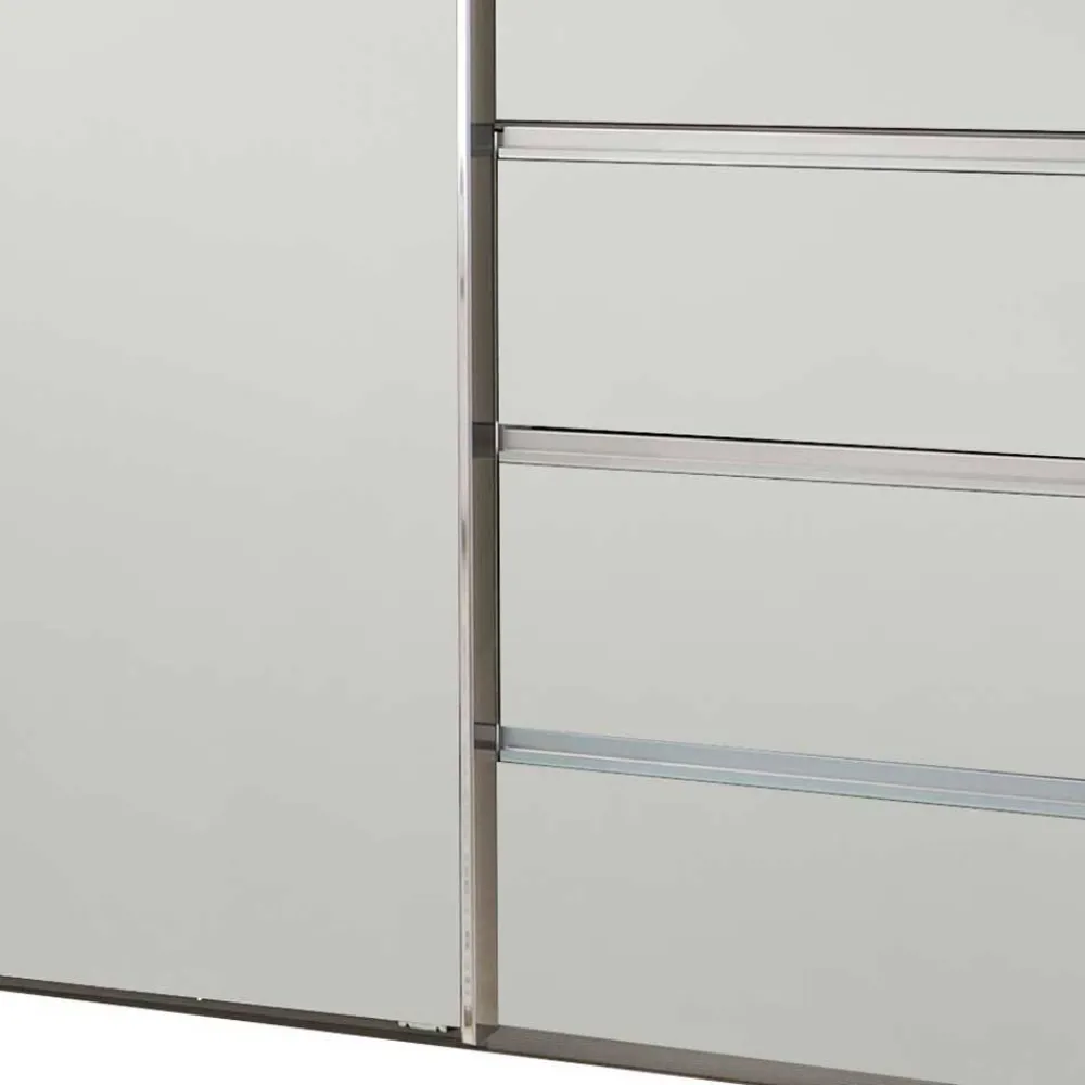 Wohnen Kleiderschränke<3-türiger Schiebetürenschrank in Weiß - Onspira