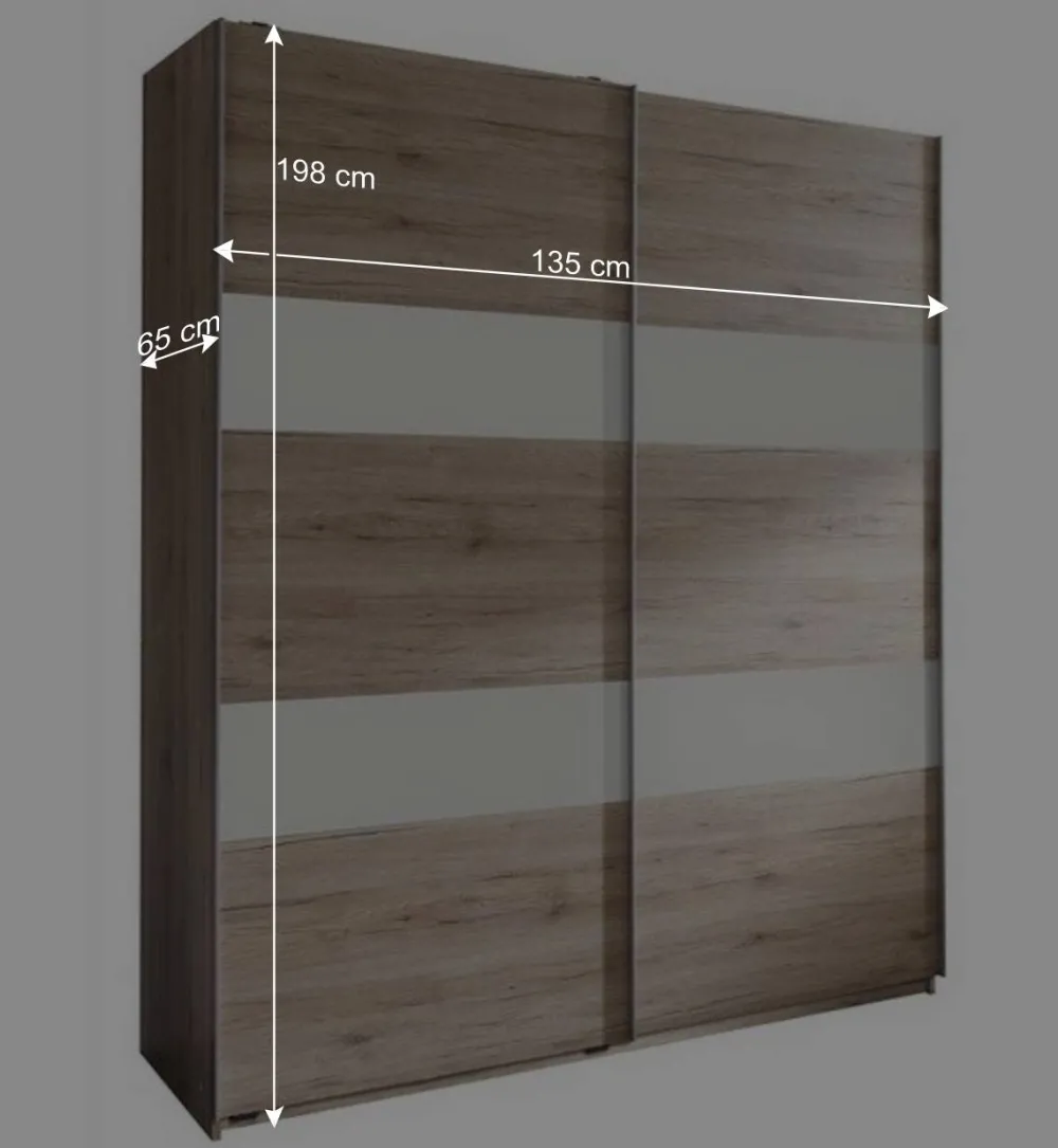 Wohnen Kleiderschränke<2-türiger Schiebetürenschrank 135 cm breit - Rudolf