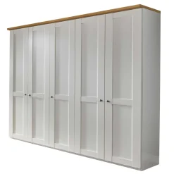 Wohnen Kleiderschränke<5-türiger Schlafzimmer Kleiderschrank in Weiß - Ignacio