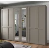 Wohnen Kleiderschränke|Schränke<6-türiger Schlafzimmer Kleiderschrank in Hellgrau - Ridonna