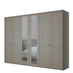 Wohnen Kleiderschränke|Schränke<6-türiger Schlafzimmer Kleiderschrank in Hellgrau - Ridonna