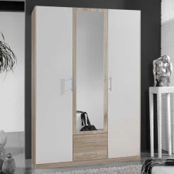 Wohnen Kleiderschränke<3-türiger Schlafzimmer Schrank mit 2 Schubladen - Purista