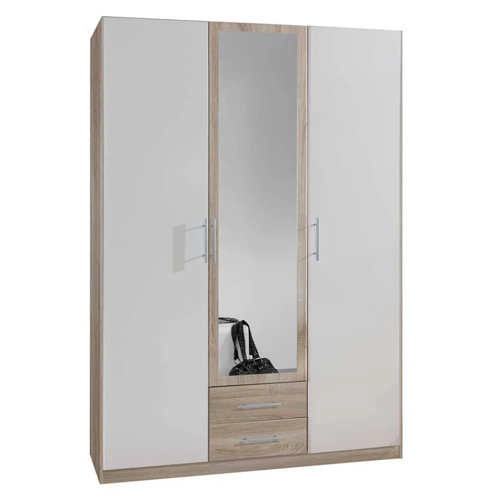 Wohnen Kleiderschränke<3-türiger Schlafzimmer Schrank mit 2 Schubladen - Purista