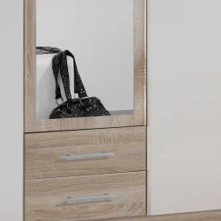 Wohnen Kleiderschränke<3-türiger Schlafzimmer Schrank mit 2 Schubladen - Purista
