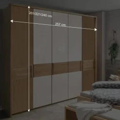 Wohnen Kleiderschränke|Schränke<5-türiger Schlafzimmer Schrank mit fünf Türen - Emdsiva IV