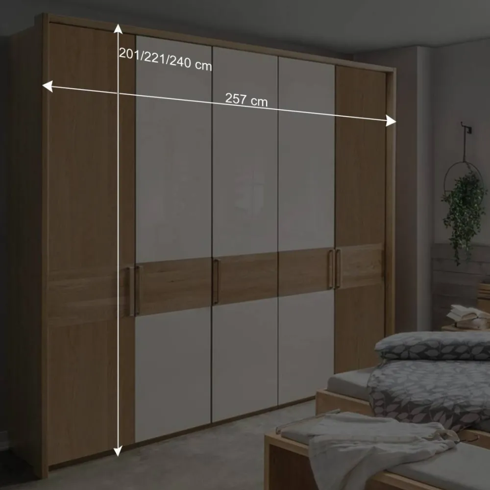 Wohnen Kleiderschränke|Schränke<5-türiger Schlafzimmer Schrank mit fünf Türen - Emdsiva IV