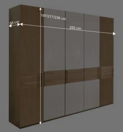 Wohnen Kleiderschränke|Schränke<5-türiger Schlafzimmer Schrank mit fünf Türen - Emdsiva IV