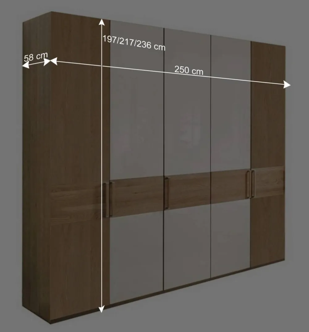 Wohnen Kleiderschränke|Schränke<5-türiger Schlafzimmer Schrank mit fünf Türen - Emdsiva IV