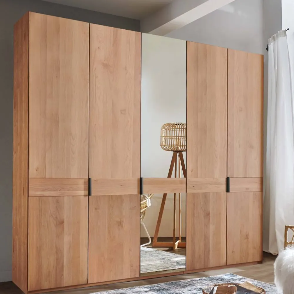 Wohnen Kleiderschränke|Schränke<5-türiger Schlafzimmer-Kleiderschrank teilmassiv - Murray