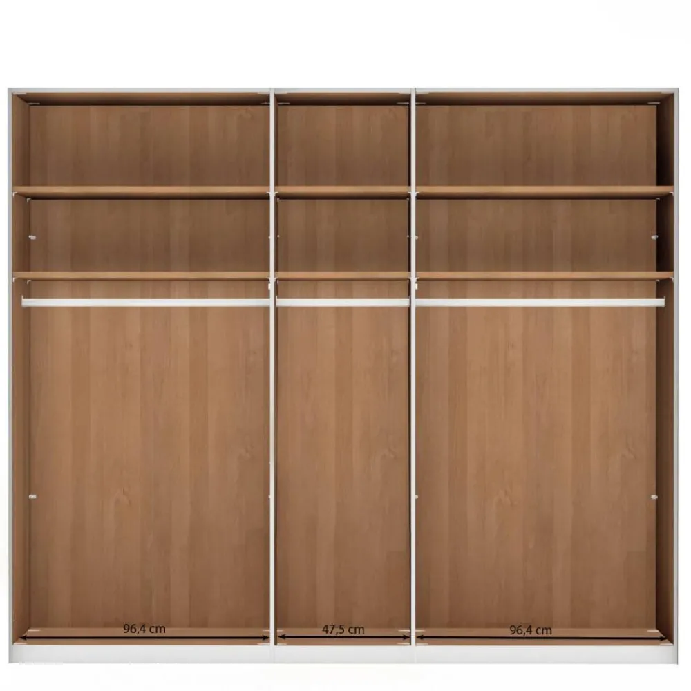 Wohnen Kleiderschränke|Schränke<5-türiger Schlafzimmer-Kleiderschrank teilmassiv - Murray
