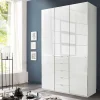 Wohnen Kleiderschränke|Schränke<3-türiger Schlafzimmerschrank in Weiß Glasfront - Rocca