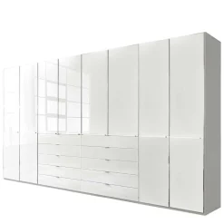 Wohnen Kleiderschränke<8-türiger Schlafzimmerschrank in Weiß Glasfront - Rocca