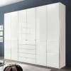 Wohnen Kleiderschränke<6-türiger Schlafzimmerschrank in Weiß Glasfront - Rocca
