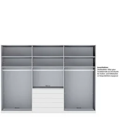 Wohnen Kleiderschränke<6-türiger Schlafzimmerschrank in Weiß Glasfront - Rocca
