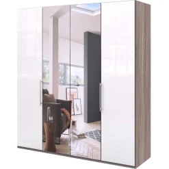 Wohnen Kleiderschränke|Schränke<2-türiger Schlafzimmerschrank mit Spiegel - Empresian