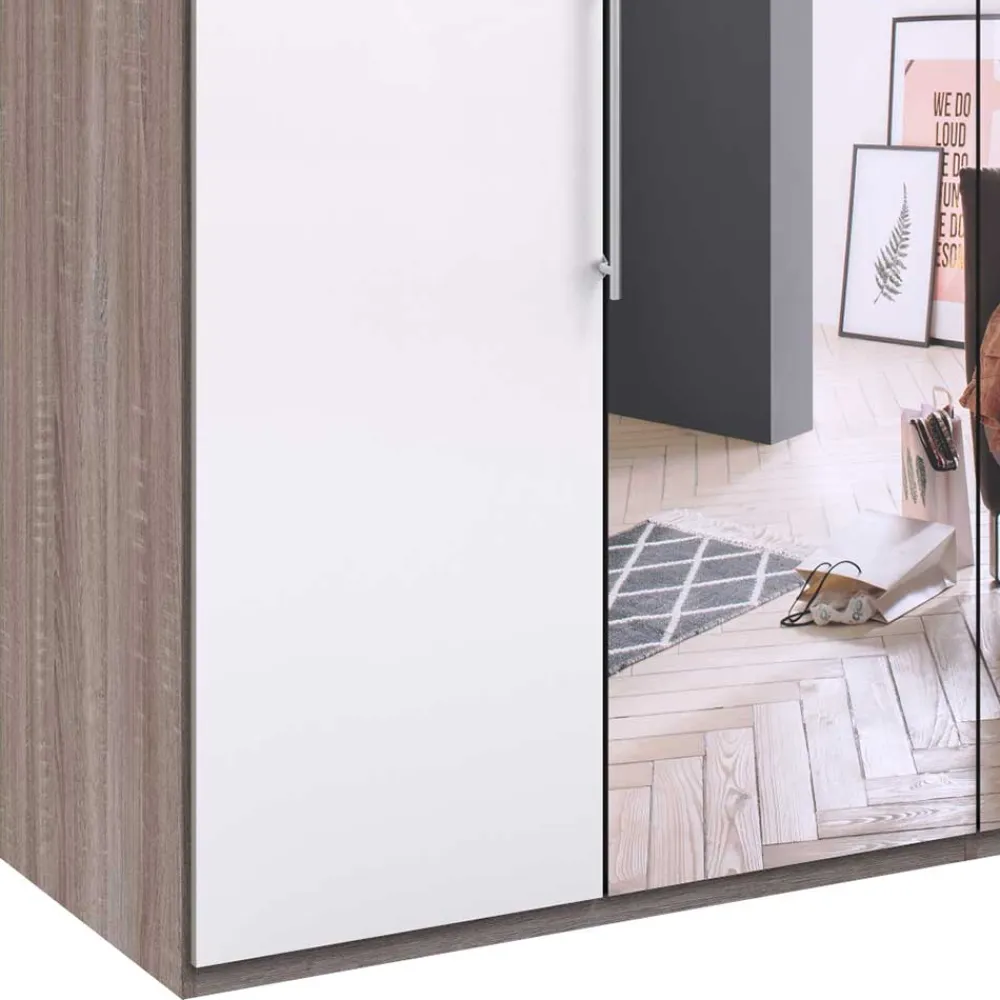 Wohnen Kleiderschränke|Schränke<2-türiger Schlafzimmerschrank mit Spiegel - Empresian
