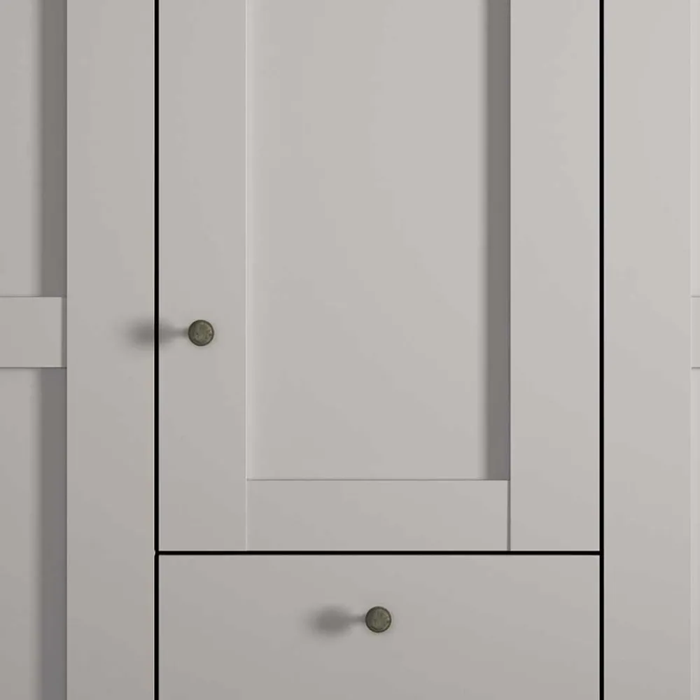 Wohnen Kleiderschränke|Schränke<5-türiger Schlafzimmer-Schrank in Hellgrau - Ridonna