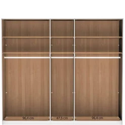 Wohnen Kleiderschränke<5-türiger Schlafzimmer-Schrank in Erle teilmassiv - Hung