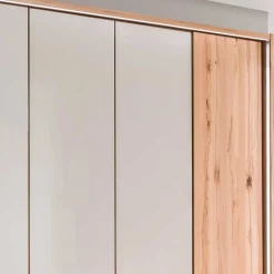 Wohnen Kleiderschränke|Schränke<6-türiger Schlafzimmerschrank in Kernbuche & Beige - Krofun