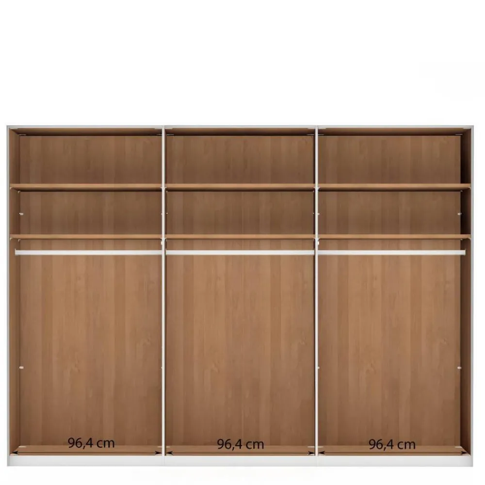 Wohnen Kleiderschränke|Schränke<6-türiger Schlafzimmerschrank mit Glas - Hung