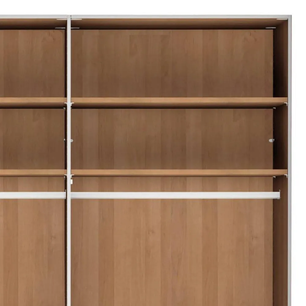 Wohnen Kleiderschränke|Schränke<6-türiger Schlafzimmerschrank mit Glas - Hung