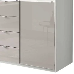 Wohnen Kleiderschränke|Schränke<3-türiger Schlafzimmerschrank mit vier Schubladen - Pascan