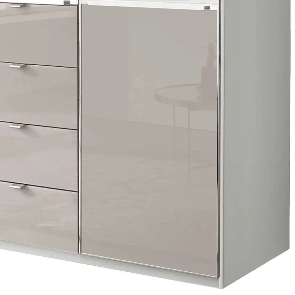 Wohnen Kleiderschränke|Schränke<3-türiger Schlafzimmerschrank mit vier Schubladen - Pascan