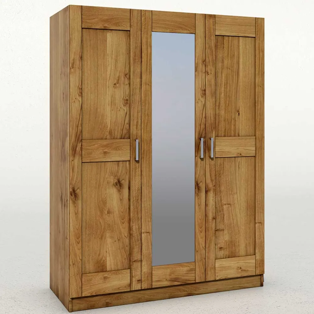 Wohnen Kleiderschränke|Schränke<3-türiger Schlafzimmer-Schrank mit Spiegel - Rirua