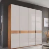 Wohnen Kleiderschränke<4-türiger Schlafzimmer-Schrank teilmassiv - Dilacco