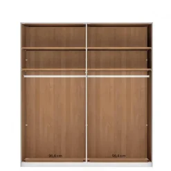 Wohnen Kleiderschränke<4-türiger Schlafzimmer-Schrank teilmassiv - Dilacco