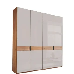 Wohnen Kleiderschränke<4-türiger Schlafzimmer-Schrank teilmassiv - Dilacco