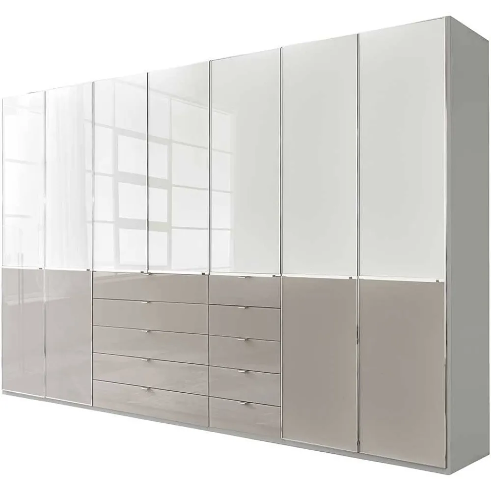 Wohnen Kleiderschränke|Schränke<7-türiger Schlafzimmerschrank zweifarbig - Pascan