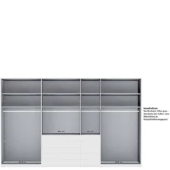 Wohnen Kleiderschränke|Schränke<7-türiger Schlafzimmerschrank zweifarbig - Pascan