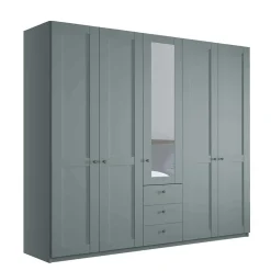 Wohnen Kleiderschränke<5-türiger Schlafzimmerschrank in Graugrün - Rajavo