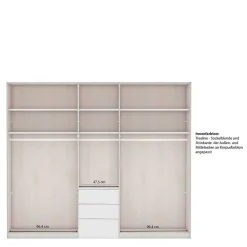 Wohnen Kleiderschränke<5-türiger Schlafzimmerschrank in Graugrün - Rajavo